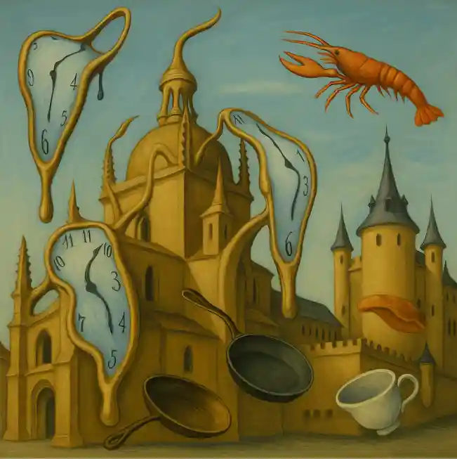The Segovia cathedral painted by Dali