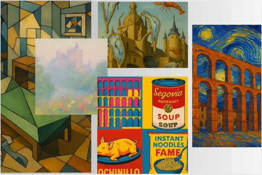 Famous artists painting Segovia