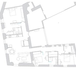 3 bedrooms and 3 bathrooms new flat near Plaza